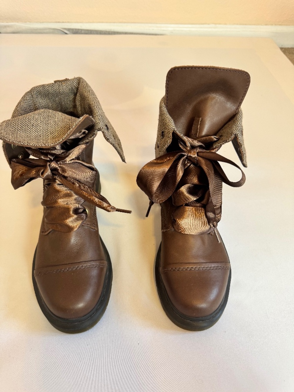 Dr. Martens Aimilita Brown Combat Boots in size 9 US (41 EU)